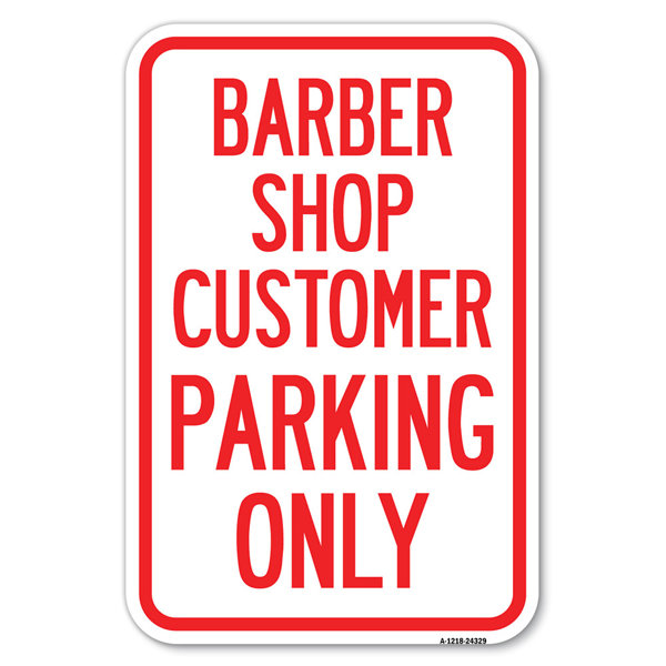 SignMission Barber Shop Customer Parking Only/24329 Wayfair